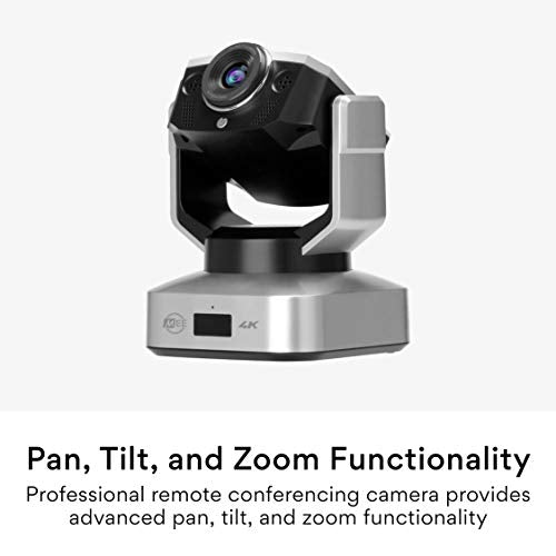 MEE audio C20PTZ 4K PTZ Webcam with 5X Digital Zoom & Remote Control; USB Ultra HD Pan-Tilt-Zoom Web Camera with Dual ANC Stereo Microphones for Streaming, Conferencing via Zoom/Skype on Mac Desktop - style: 4K Pan + Tilt + Zoom
