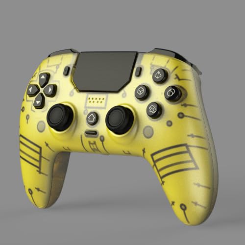 BETMI LED Wireless Controller for PS5, Pro/Slim/Steam Deck/PC(Frosted Glod) | Hall Joysticks/Trigger, Marco Back Button, Turbo, Dual Vibration, 6-Axis, 3.5mm Jack, Built-in Mic, Gamepad with Speaker - color: Frosted Glod