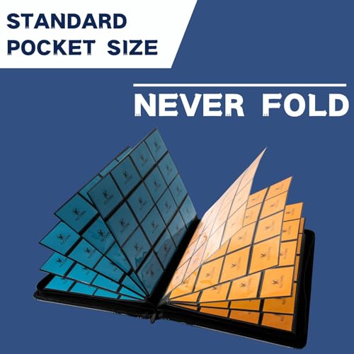 1000+ Pockets Trading Card Binder, 16-Pocket Card Ablum Compatible with MTG,Sports Cards & Other Standard Size Trading Cards (Blue) - color: Blue