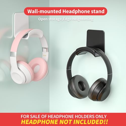 2 Pcs Headphone Stand Wall Mount Mini Headphone Hook Holder with Strong Adhesive Headset Stand Headset Holde (ZY88 wall Mount 2pcs) - style: ZY88 wall mount 2pcs