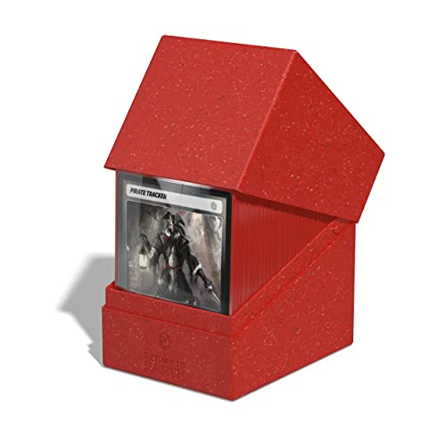 Ultimate Guard RTE Boulder 133+, Deck Case for 133 Double-Sleeved TCG Cards, Red, 87% Renewable, Made in Germany, Secure & Durable Storage