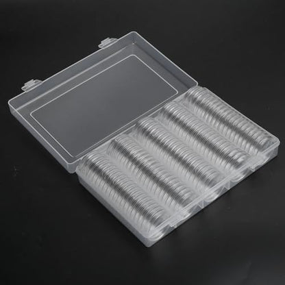 Storage Box 100pcs Clear Containers with EVA Foam Pads Durable Material Organizer Case for Collection Supplies