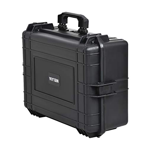 MEIJIA Portable Waterproof Protective Hard Case, Camera Case with Customizable Fit Foam Inserted,Fit Use of Drones,Camera,Equipments, Elegant Black (22.4"X16.73"X8.46") - size: 22.4"X16.73"X8.46"