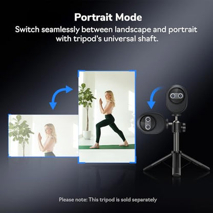 EMEET Piko 4K Webcam for Streaming, World’s 1st Dual-Camera AI-Powered 4K Camera w/AI Autofocus - style: Piko w/ 3 Mics 3 Sound Modes