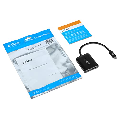 gofanco 4K60Hz USB-C to Dual HDMI Adapter (USBCMST2HD-4K60) | Extend dual monitors, USB-C MST Hub, USB Type-C Multi-Monitor, Windows, Thunderbolt 3/4 Compatible DP Alternate Mode - style: 4K 60Hz Dual HDMI