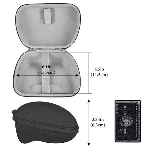 GEEKRIA Controller Travel Case Compatible with Xbox One, Series X / S, Hard Shell Carrying Bag, Protective Storage with Internal Mesh Pocket for Charging Cable (Dark Gray) - color: Dark Gray