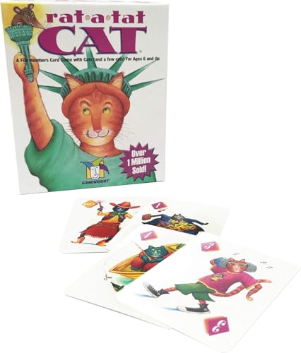 Gamewright Rat‑A‑Tat Cat Card Game – Family Board Games & Kids Games | Memory & Strategy Game for Kids 6+ | Quick Play Card Game for Family Game Night, 2‑6 Players - style: Single