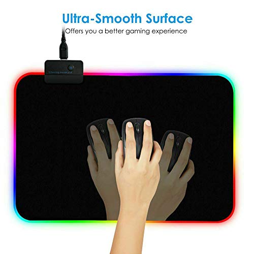 axGear Gaming Mouse Pad RGB LED Light Color Switching for Computer Laptop Colorfull