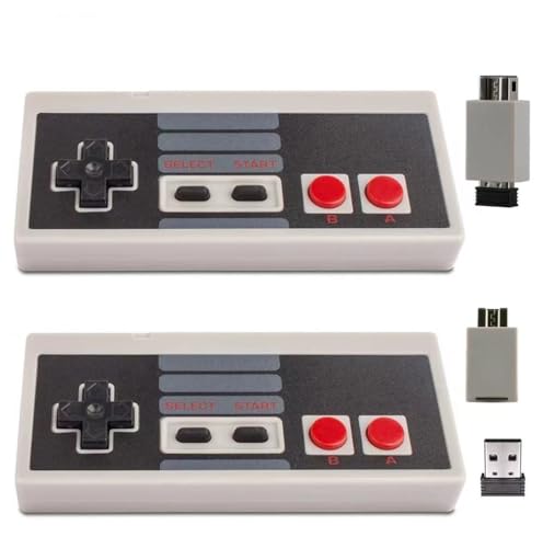 ZAMPAM USB Wireless Controller Game Controller, 2.4G Wifi Wireless Gamepad Compatible with PC, Mac OS, Raspberry PI add Turbo Function 2 PACKS (Does Not Work with Mini Nes)