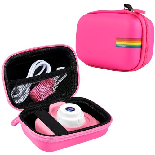 Leayjeen Kids Camera Case Compatible with Seckton/GKTZ/OZMI/PROGRACE/Dylanto/Rindol/VATENIC/Nine Cube/hyleton and More Kid Digital Camera Toys Gifts and Accessories (Case Only) | Fits CIMELR/Seckton/OZMI Kids Toy Cameras and Children Digital Camera,Shockp