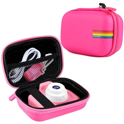 Leayjeen Kids Camera Case Compatible with Seckton/GKTZ/OZMI/PROGRACE/Dylanto/Rindol/VATENIC/Nine Cube/hyleton and More Kid Digital Camera Toys Gifts and Accessories (Case Only) | Fits CIMELR/Seckton/OZMI Kids Toy Cameras and Children Digital Camera,Shockp