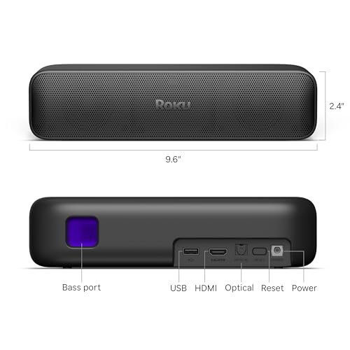 Roku Streambar SE, 4K Soundbar with Built-in Streaming Device | TV Soundbar with Built-in 4K/HD/HDR Streaming & Front Facing Speakers - Included Remote Control