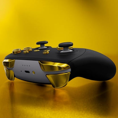 eXtremeRate DIY Replacement Full Set Buttons for Nintendo Switch 2 Pro Controller, Chrome Gold Custom ABXY Dpad + - Home Capture Power L R ZR ZL Triggers Sync GL GR Buttons for Switch 2 Pro Controller - color: Chrome Gold