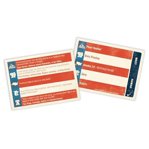 Spirit of America: The Family Trivia Game, Fun Challenge of USA History in 5 Categories, from Our 50 States to History of the Nation for Kids & Adults, Educational Party Night Activity, 2-4 Players