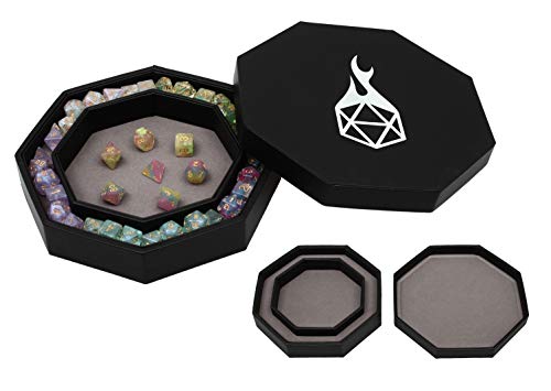 Forged Dice Co. Dice Arena Rolling Tray and Storage Compatible with Any dice Game, D&D and RPG Gaming - color: Gray