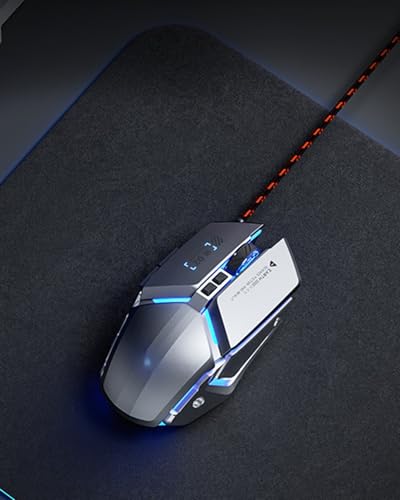 Wired Gaming Mouse, 8800 DPI Wired Optical Mouse, 6 Programmable Buttons RGB Breathing Light Ergonomic Gaming Mouse for PC Laptop Windows (Black) - color: Black