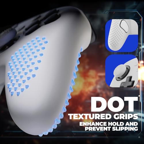PlayVital Silicone Cover Skin for Nintendo Switch 2 Pro Controller – 3D Studded Edition Anti-Slip Grip Protector Case for Switch 2 Pro with Back Button Cap, Thumb Grips & Sticker - White - color: White