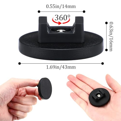 Yookeer Magnetic Zip Tie Mount Base Black Magnetic Cable Clips Wire Holder Multipurpose Cable Ties Management Base Electrical Supplies for Wire - size: 43 mm