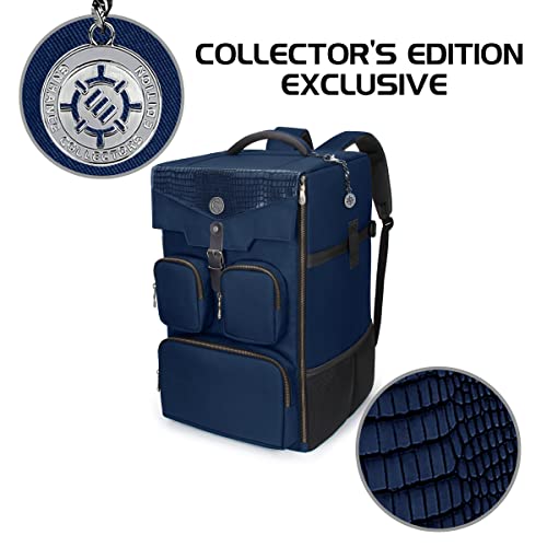 ENHANCE Tabletop Board Game Backpack (Dragon Blue) + Board Game Bands - Bundle