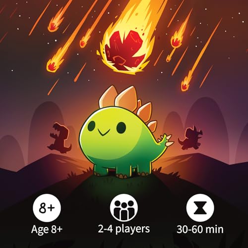 Unstable Games Happy Little Dinosaurs Board Game - Funny Card Game for Adults and Kids - Family Board Games for 2-4 Players, Ages 8 and Up, From the Creators of Unstable Unicorns and Here to Slay - style: Base Game