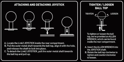 SZJLMKJ Quick Release Shaft Link 2 Detachable Shaft with Ball Top for Sanwa joystitck Seimitsu Stick Victrix Pro FS Arcade Fight Stick