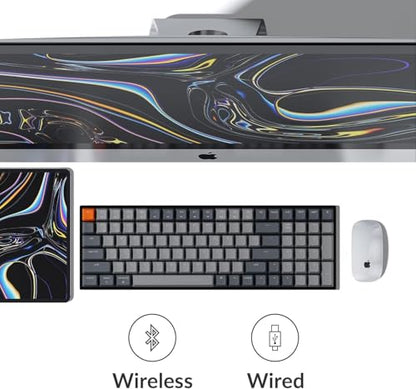 Keychron K4 96% Layout 100 Keys Wireless Bluetooth 5.1/Wired USB Mechanical Gaming Keyboard with Keychron Super Brown Switch White LED Backlight N-Key Rollover for Mac Windows PC-Version 2 - color: Keychron Super Brown Switch, size: Version 2