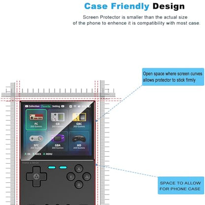 2 Pack Compatible with Trimui Brick Screen Protector,Full Coverage 9H Tempered Glass Film,HD Clear Scratch Resistant,Bubble-Free for Trimui Brick Retro Game Screen Protector - color: Trimui Brick