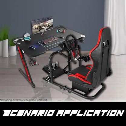 Anman G29 Racing Wheel stand With Double Gear shifter Mount Fits Logitech G25 G27 G920 G923 Foldable Gaming Steering Wheel Stand Support PC PS5 XBOX Without Pedal and Steering Wheel
