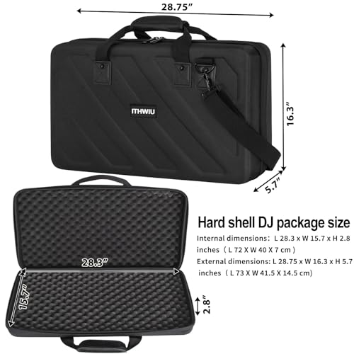 Lightweight Molded Hard Shell EVA Storage Carrying Case, Fits Pioneer DDJ 1000, 1000SRT Controllers Carrying Case