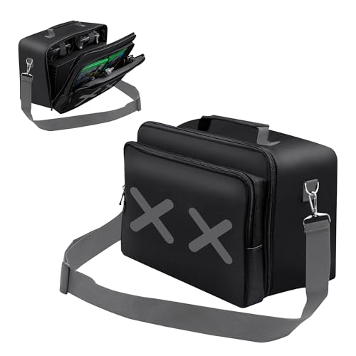 Travel Case Bag Carrying Case Game Storage Bag Protective Case for Xbox Series X Console/Controller/Cables/Multiple Pockets for Gaming Accessories