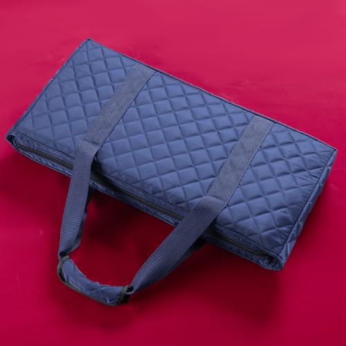 Jongyance American Mahjong Set with Dark Blue Carrying Bag, 166 White Tiles, 4 Racks withPushers, Mahjong Tiles Set for Beginners - color: Dark Blue
