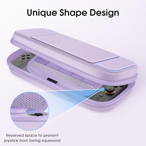 FINTIE Carrying Case for Nintendo Switch 2 (2025), Shockproof Hard Shell Switch 2 Case, Protective Cover Travel Bag with 19 Game Card & 2 Micro SD Card Slots & Inner Pocket, Lilac Purple - color: Lilac Purple