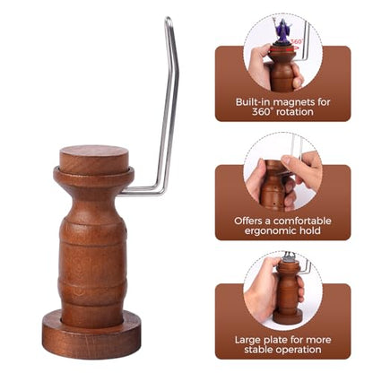Golden Maple Miniature Painting Handle - 360 Degree Rotating Miniature Holder for Tabletop Miniatures, Fantasy Models, Kits for Acrylic Painting & Detailing