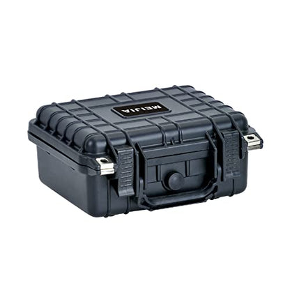 MEIJIA Portable All Weather IP67 Waterproof Protective Case,Hard Camera Case,Dry Case with Customizable Foam,Fit Use Of Drones,Camera,Equipments,10.62 x9.68x4.87inches - color: Elegant Black
