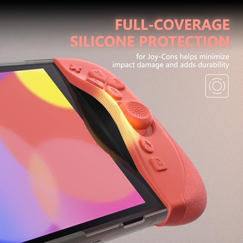 PlayVital Ranger Protective Case for Nintendo Switch 2 with Stand | Ergonomic Anti-Slip Silicone Grips, Dockable Hard Shell, 4 Thumbstick Caps | Quick-Release-Joycon Full-Body Cover, Blue & Orange - color: Blue & Orange