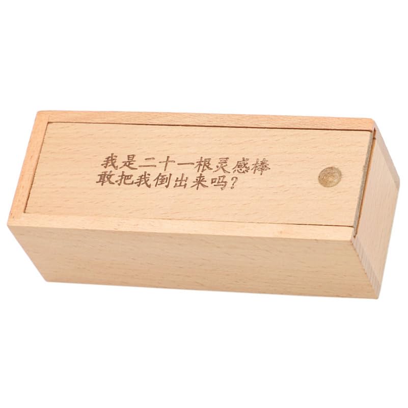 BESPORTBLE Brain Teaser Sticks Wooden Box Puzzle Unlocking Sticks Box Educational Toy for Kids and Adults Assembly and Disentanglement Challenge for Problem Solving Parent-Child Play