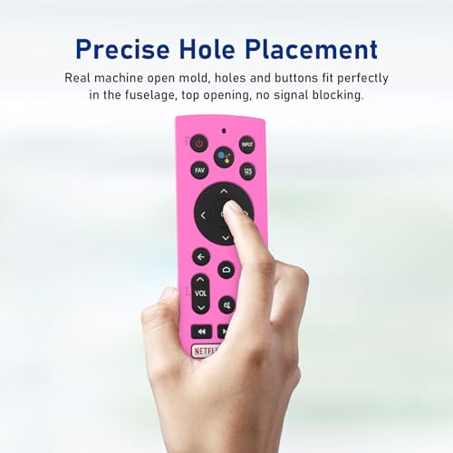 Silicone Case Cover for Voice Remote ERF3A90 for U7G U8 U9G Series 4K ULED, Glow Hot Pink Sleeve - color: Glow Pink