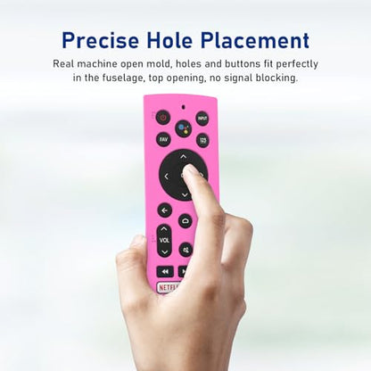 Silicone Case Cover for Voice Remote ERF3A90 for U7G U8 U9G Series 4K ULED, Glow Hot Pink Sleeve - color: Glow Pink