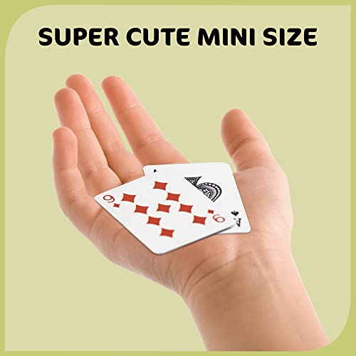 24 Pack Mini Playing Cards Bulk – Poker Cards Decks for Kids, Small Deck of Cards with Smiley Faces, Miniature Casino Game Packs, Cool Party Favors, & Novelty Gifts, 2.25’’ Tall - style: Pack of 24
