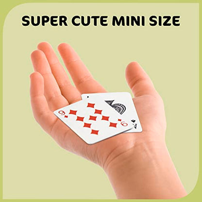 24 Pack Mini Playing Cards Bulk – Poker Cards Decks for Kids, Small Deck of Cards with Smiley Faces, Miniature Casino Game Packs, Cool Party Favors, & Novelty Gifts, 2.25’’ Tall - style: Pack of 24