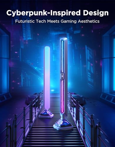 Govee Gaming Light Bars Pro,16-Inch Smart RGBIC Wi-Fi LED Game Lights | Upgraded,RGBICIllumination,Triple-Sided,Music Sync & 60+ Scene Modes, Works with Alexa & Google Home, Gaming Room Decor