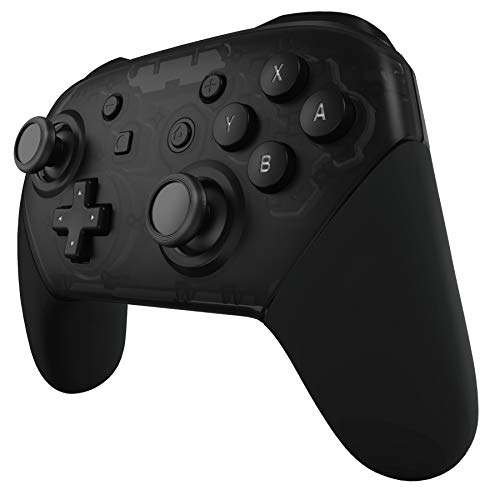 eXtremeRate Black Replacement Handle Grips for Nintendo Switch Pro Controller, Soft Touch DIY Hand Grip Shell for Nintendo Switch Pro - Controller NOT Included - color: Black