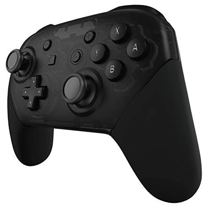 eXtremeRate Black Replacement Handle Grips for Nintendo Switch Pro Controller, Soft Touch DIY Hand Grip Shell for Nintendo Switch Pro - Controller NOT Included - color: Black