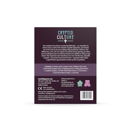 Unstable Games Twisted Cryptids Cryptid Culture Expansion Pack - color: Cryptid Culture Expansion Pack