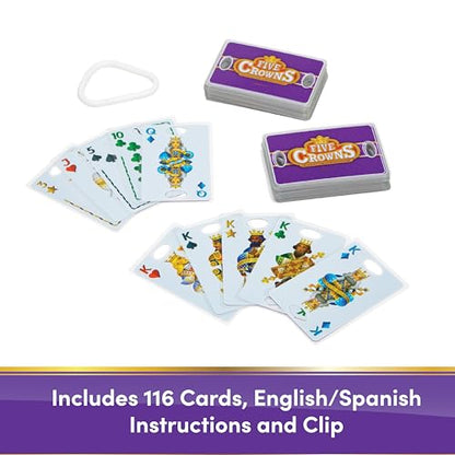 Five Crowns Waterproof Rummy Style Card Game for Kids, Family Game Night | Family Game Night, Travel Games, Screen-Free, Holiday Game, Playing Cards, Collector's Tin, Award-Winning - style: Five Crowns Waterproof