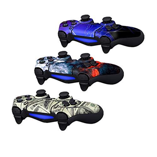 Skin for Ps4 Controller, 3pcs Whole Body Vinyl Decal Cover Sticker for PlayStation 4 Controller (PS4 Controller #2) - color: PS4 controller #2