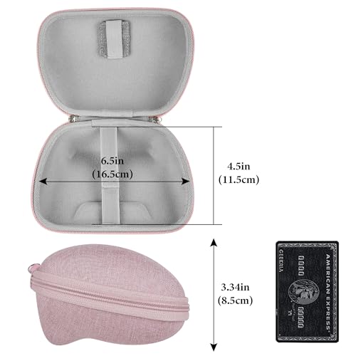 GEEKRIA Controller Travel Case Compatible with Xbox Series X/S & Xbox One, Hard Shell Carrying Bag with Joystick Protection, Cable storage, Controller Retention Strap (Pink) - color: Pink