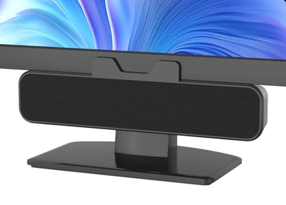 INGA Computer Speakers, USB Plug and Play Desktop Speakers, Wired Computer Soundbar for Gaming/Meetings, Easily Clamps to Monitor, Compatible with PC, MAC, Laptop 10 W - size: Speaker