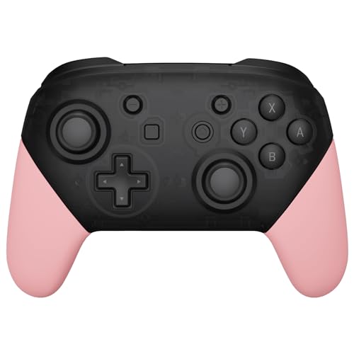 eXtremeRate Puffy Pink Replacement Handle Grips for Nintendo Switch Pro Controller, DIY Custom Hand Grip Shell for Nintendo Switch Pro - Controller NOT Included - color: Puffy Pink