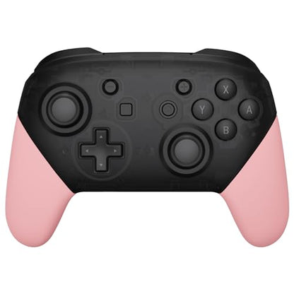 eXtremeRate Puffy Pink Replacement Handle Grips for Nintendo Switch Pro Controller, DIY Custom Hand Grip Shell for Nintendo Switch Pro - Controller NOT Included - color: Puffy Pink